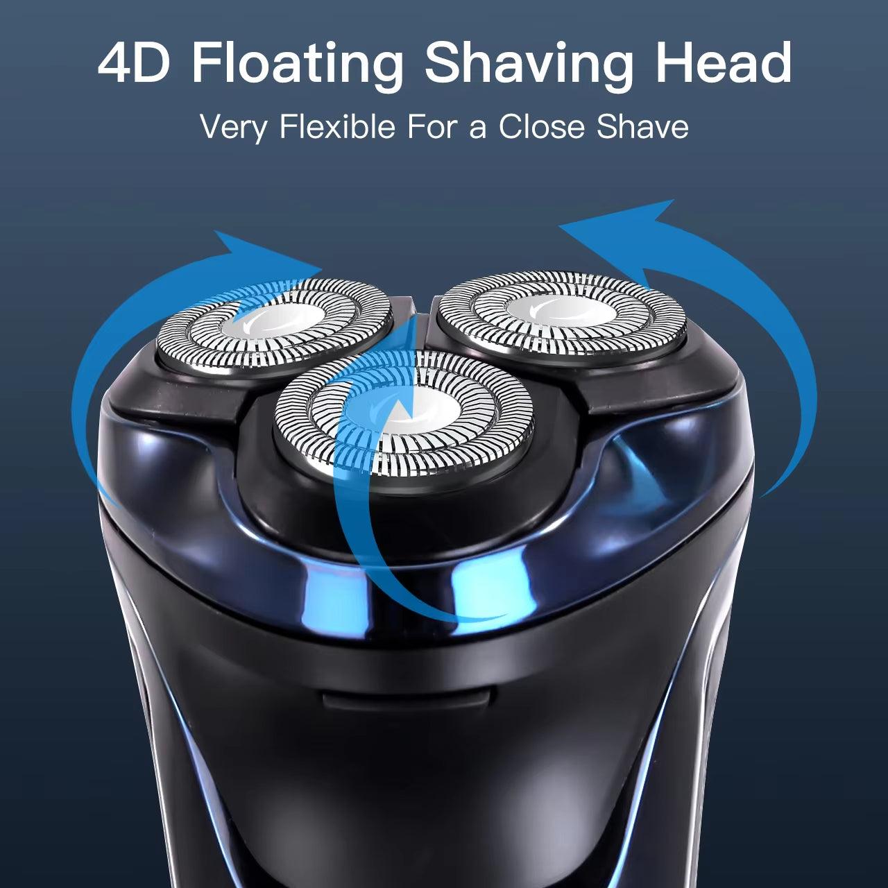 Hatteker Men Beard Trimmer Rotary Waterproof USB Charging Shaving Machine Electric Shaver Beard Trimmer
