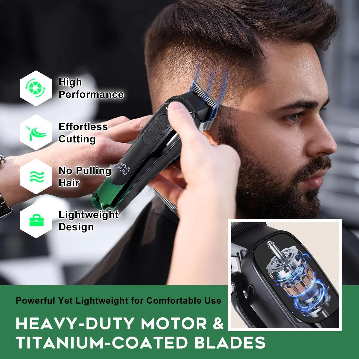 Professional Hair Clippers for Men Cordless Clippers and Trimmers Set Barber Clippers Set Rechargeable Beard Trimmer