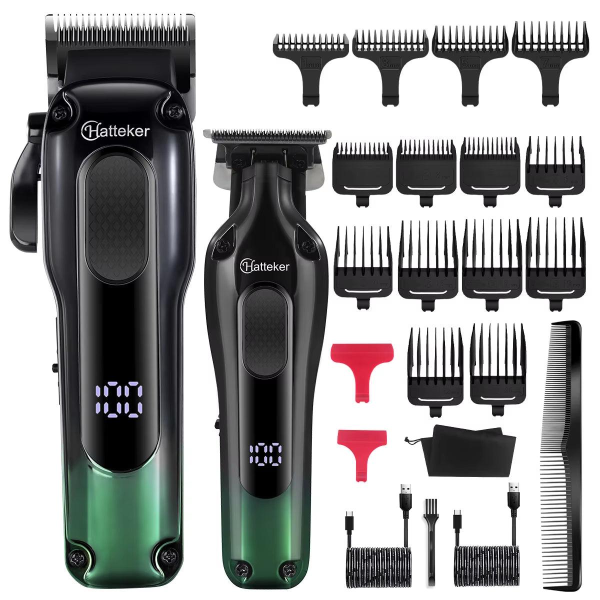 Professional Hair Clippers for Men Cordless Clippers and Trimmers Set Barber Clippers Set Rechargeable Beard Trimmer