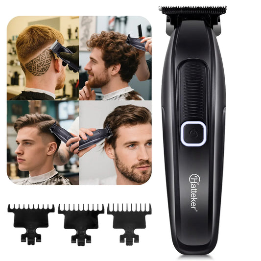 HATTEKER HT-6135 Electric Razor Hair Clippers LCD Digital Display Hair Salon Hairdressing Tools for Men