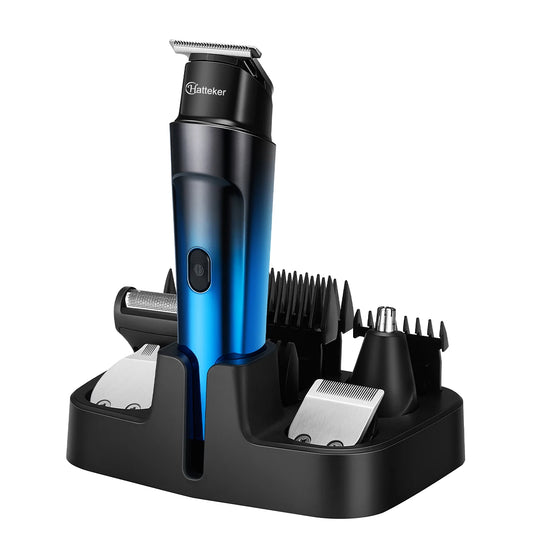 Hatteker Professional 5 in 1 Multi-functional Men's Grooming Kit Hair Clippers Beard Trimmer for Men Body Nose Trimmer
