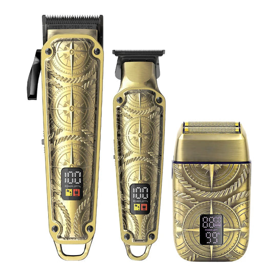 Hatteker Professional Hair Clippers for Men 3 Pieces Suit Hair Machine Electric Cordless Barbershop Hair Trimmer