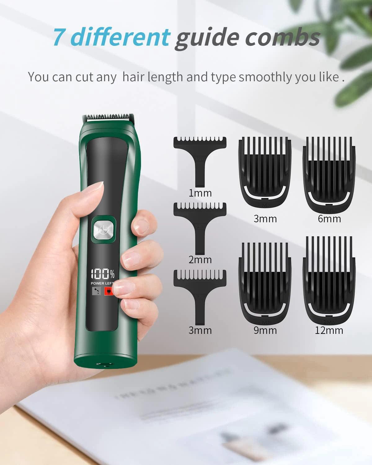 Hatteker 5-in-1 Pro Hair Clipper Set | USB Charging Hair Trimmer for Men - HATTEKER