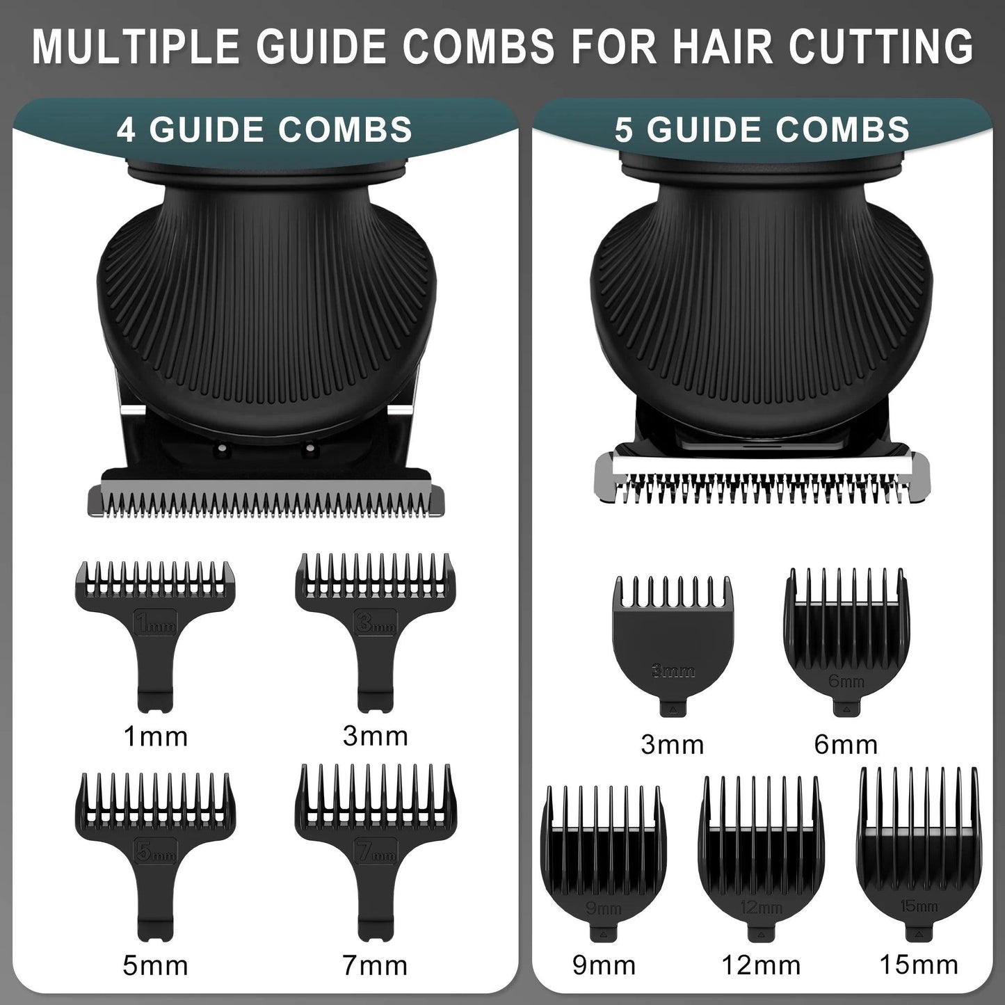 HATTEKER hair trimmer all in one 7 blades changeable Electric Baber Haircut body nose trimmer set - HATTEKER