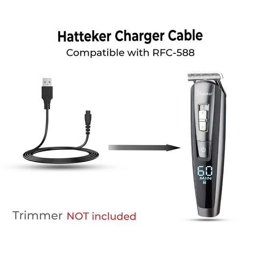 Hatteker USB charger cable for RFC-588 trimmer with device