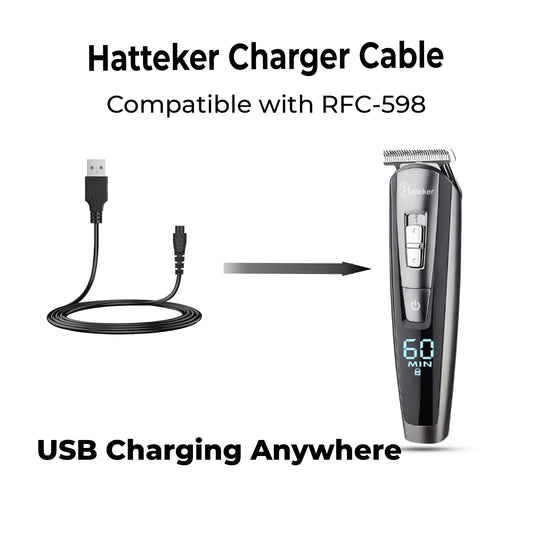 Hatteker trimmer charging cable USB compatible device charger