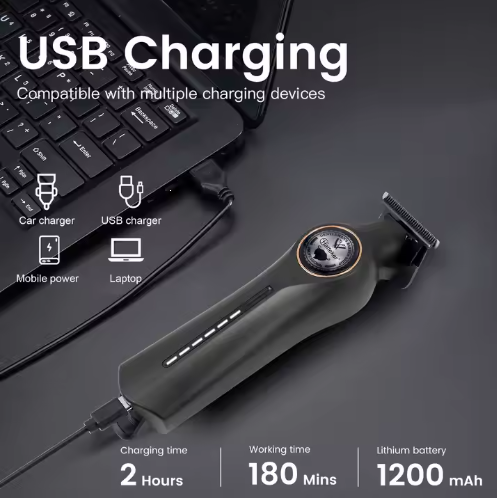 Hatteker New Electric Cordless Men Clippers Professional Hair Clippers Hair Trimmer Tool