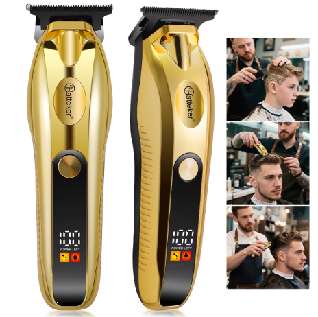 Hatteker HT-6117 Rechargeable Electric Hair Clippers for Men Cordless Professional Barber Trimmer with Adjustable Blades
