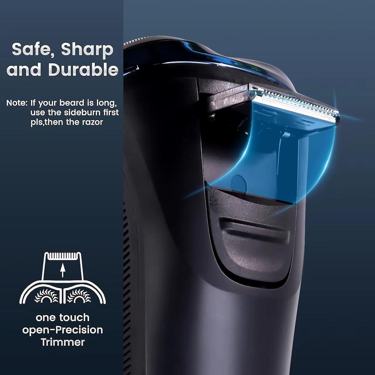 Hatteker Men Beard Trimmer Rotary Waterproof USB Charging Shaving Machine Electric Shaver Beard Trimmer