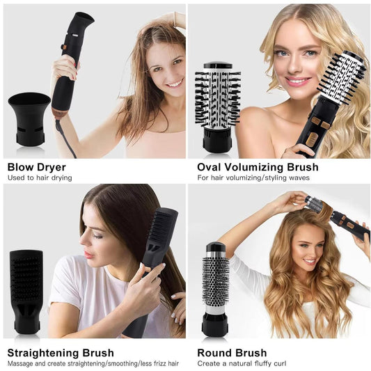 NEW 4 in 1 Air Hair Style Curler Styling Tools Hair Dryer Brush Hot Comb Electric Hair Straightener