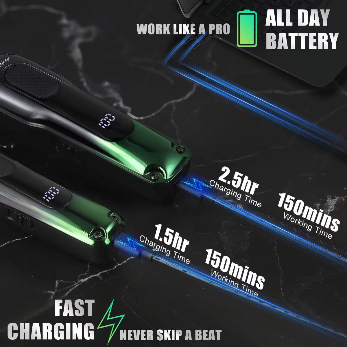 Professional Hair Clippers for Men Cordless Clippers and Trimmers Set Barber Clippers Set Rechargeable Beard Trimmer