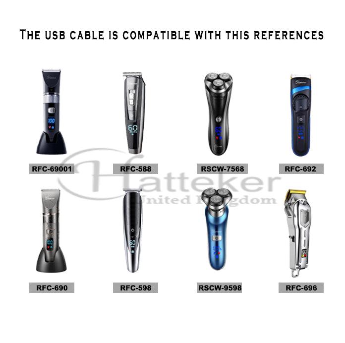 HATTEKER USB And Plug Charger RFC-690 Fast and Reliable Head Charger Compatible for Hatteker Trimmer RFC-690 - HATTEKER