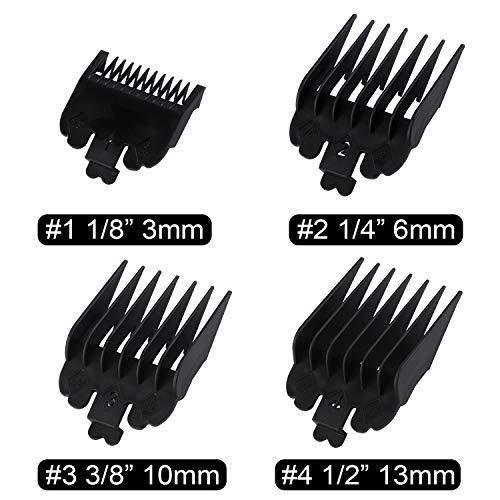 8 Pack Hair Clipper Limit Guide Combs Replacement Guards Set Attachment - HATTEKER