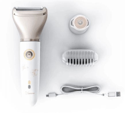 HATTEKER Electric Women Epilator Painless Hair Remover Waterproof USB Charging - HATTEKER