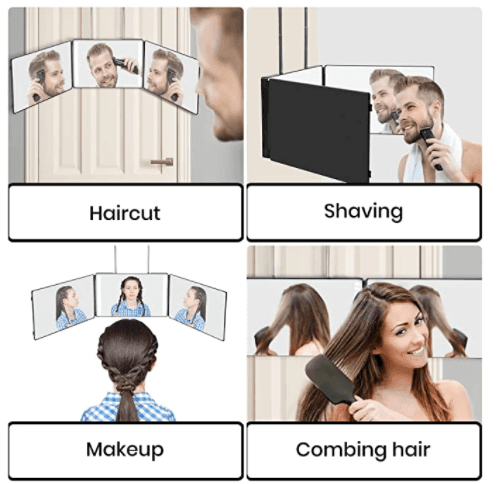 Back View 360 Mirror Self Cut - HATTEKER