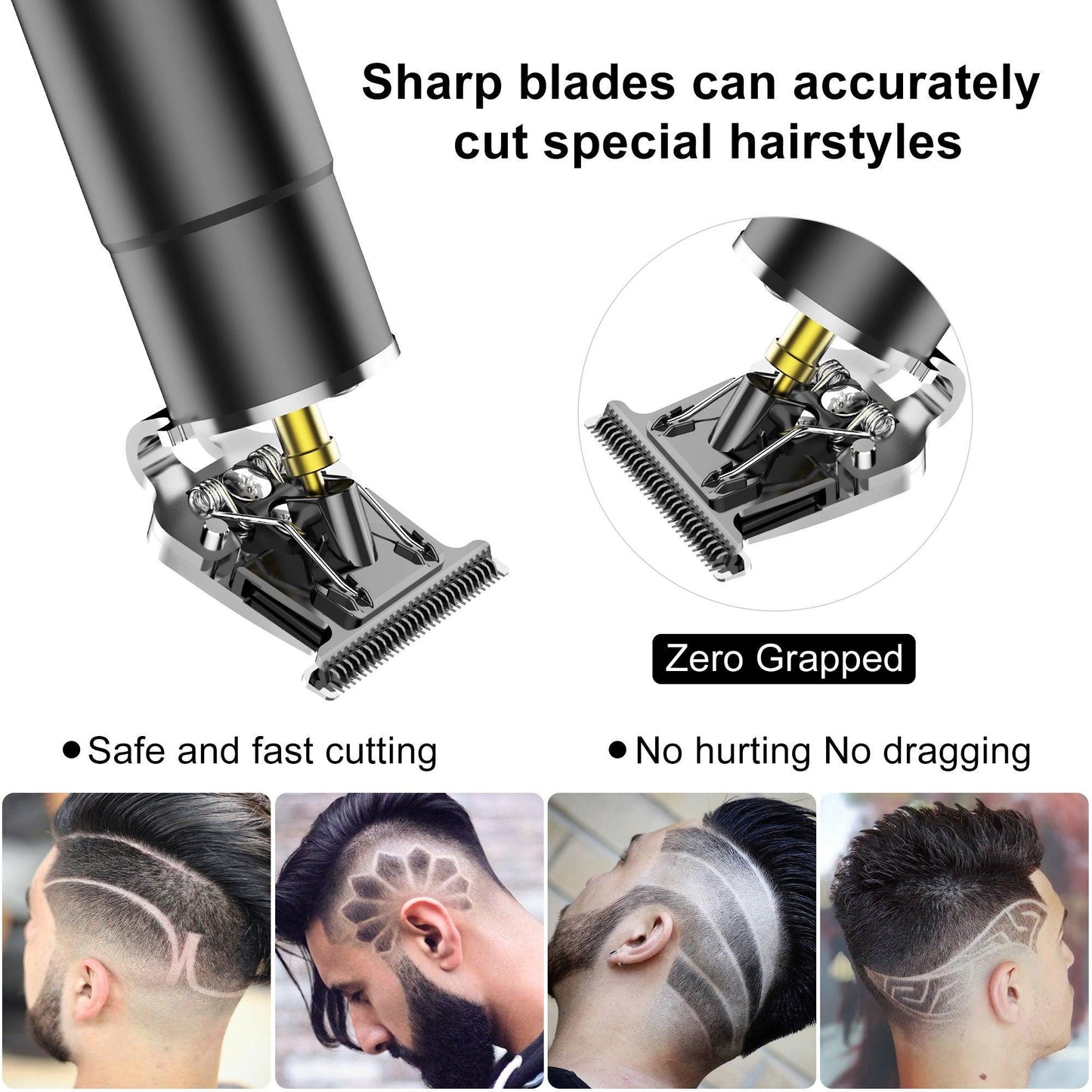 HATTEKER Hair Clipper Trimmer for Men Cordless Beard Trimmer - HATTEKER