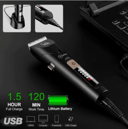 HATTRKER Pet Hair Clipper Professional Rechargeable Grooming Cutters for Animal Barber Scissors SK691 - HATTEKER