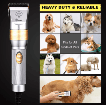 HATTEKER  12V High Power Pet Clipper Electric Grooming Trimmer Haircut Shaver - HATTEKER