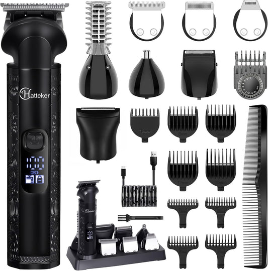 hatteker 8 in 1 grooming kit hair clipper beard trimmer full set waterproof