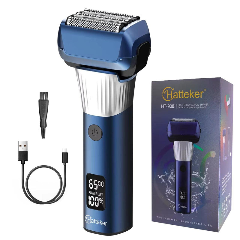 Washable LCD Digital Reciprocating Three-Blade Electric Man Shaver