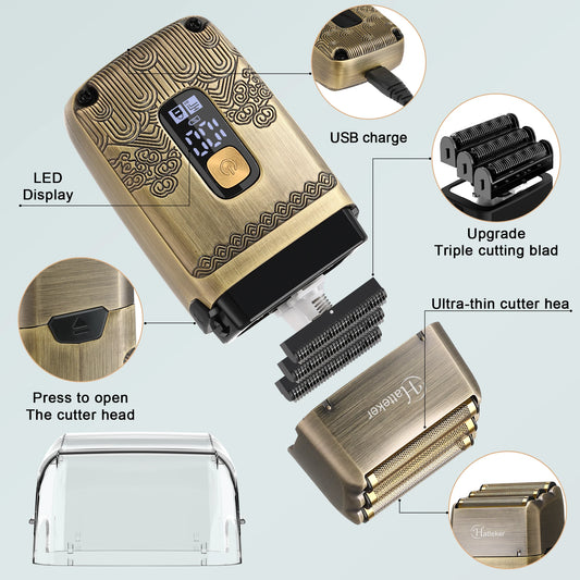 HATTEKER HT-602 Hair Clippers for Men Professional Cordless Hair Clippers for Hair Cutting Men's Clippers and Trimmers Set