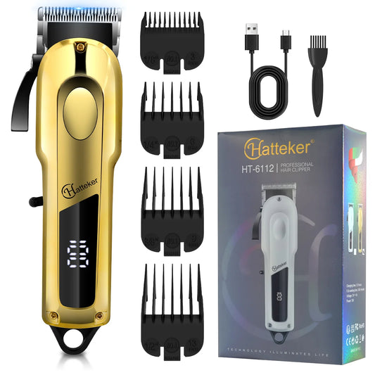 Hatteker New Model Hair Cutting Machine Electric Trimmer Rechargeable Professional Cordless Hair Clippers for Men