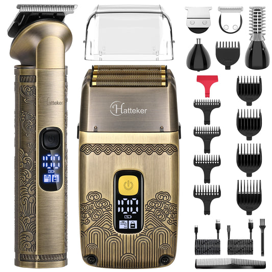 HATTEKER HT-602 Hair Clippers for Men Professional Cordless Hair Clippers for Hair Cutting Men's Clippers and Trimmers Set