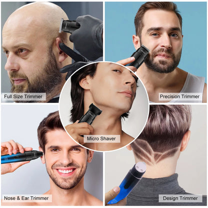 Hatteker Professional 5 in 1 Multi-functional Men's Grooming Kit Hair Clippers Beard Trimmer for Men Body Nose Trimmer