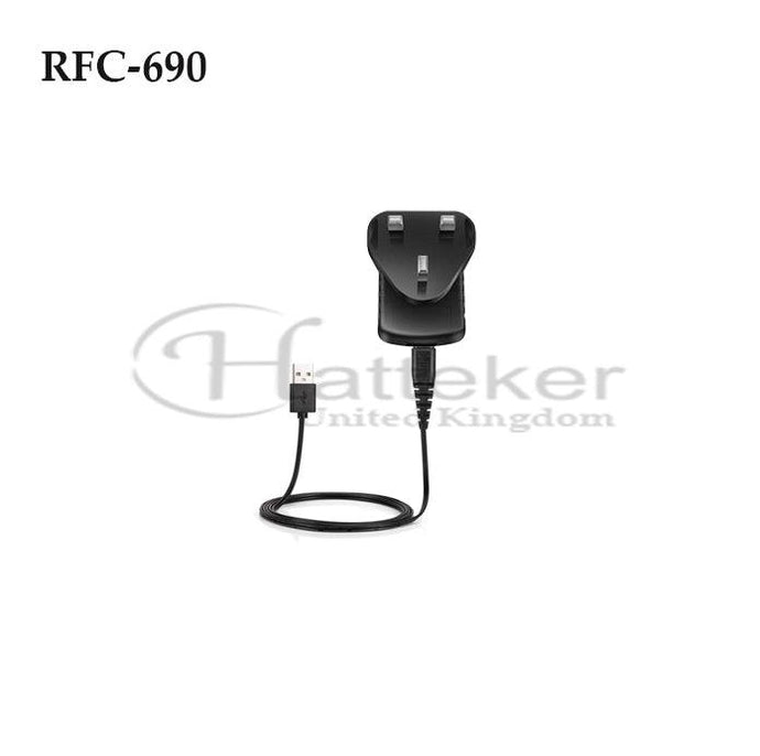 HATTEKER USB And Plug Charger RFC-690 Fast and Reliable Head Charger Compatible for Hatteker Trimmer RFC-690