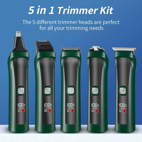 Hatteker 5-in-1 Pro Hair Clipper Set | USB Charging Hair Trimmer for Men - HATTEKER