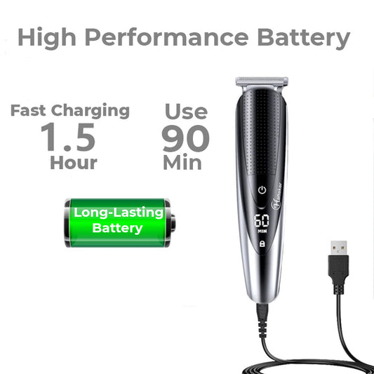 HATTEKER 5-in-1 Hair Clipper for Men RFC-598 – Rechargeable Beard & Body Grooming Kit with Multiple Attachments