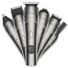 Load image into Gallery viewer, HATTEKER 6 in1 multifunction hair trimmer rechargeable wireless electric baber haircut
