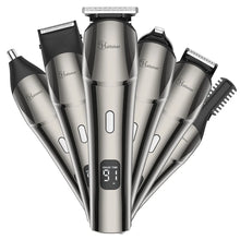 Load image into Gallery viewer, HATTEKER 6 in1 multifunction hair trimmer rechargeable wireless electric baber haircut
