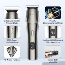 Load image into Gallery viewer, HATTEKER 6 in1 multifunction hair trimmer rechargeable wireless electric baber haircut
