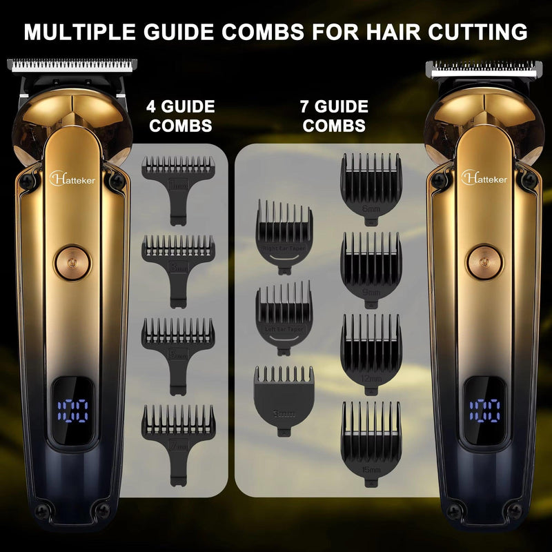 6 in 1 Electric Hair Clippers Men Oil Head Carving Professional LED Hair Trimmer