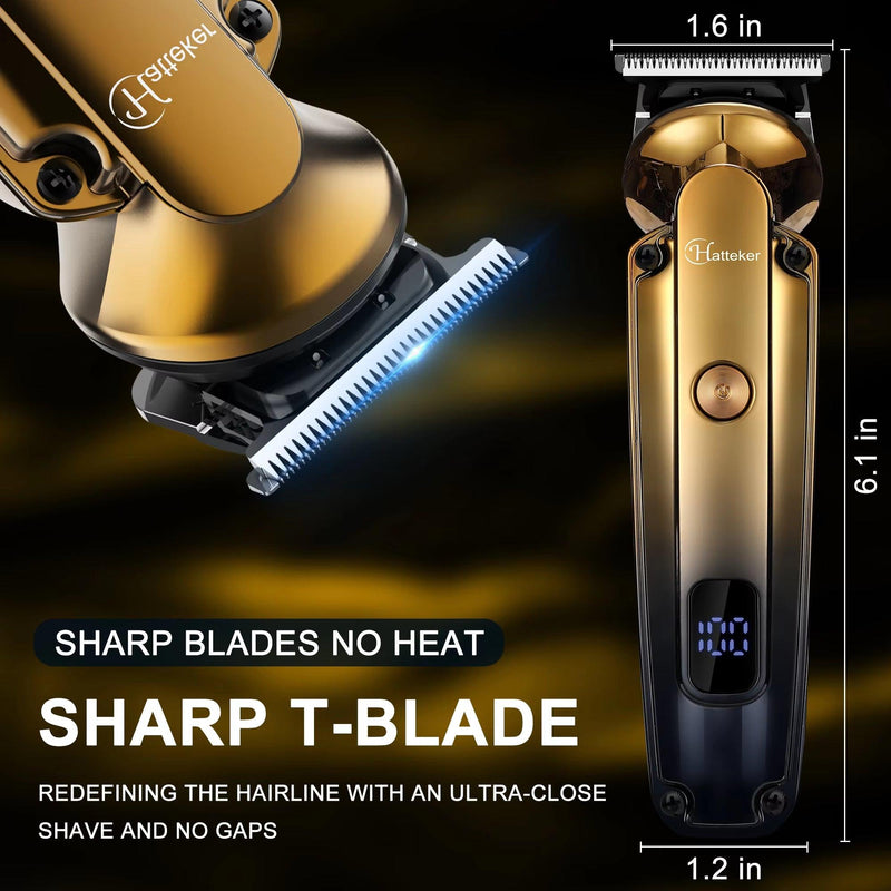 6 in 1 Electric Hair Clippers Men Oil Head Carving Professional LED Hair Trimmer