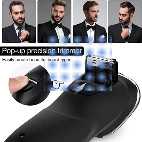 Hatteker Electric Razor Professional Rechargeable Rotary  with Pop-up LED Display - HATTEKER