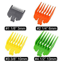 Load image into Gallery viewer, 8 Pack Hair Clipper Limit Guide Combs Replacement Guards Set Attachment - HATTEKER

