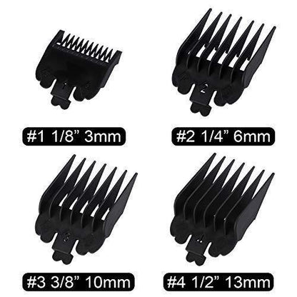 8 Pack Hair Clipper Limit Guide Combs Replacement Guards Set Attachment - HATTEKER