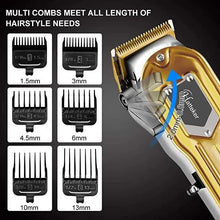 Load image into Gallery viewer, Hatteker Hair Clipper Trimmer for Men Cordless USB Rechargeable Gold - HATTEKER
