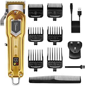 Hatteker Hair Clipper Trimmer for Men Cordless USB Rechargeable Gold - HATTEKER