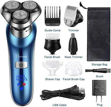Load image into Gallery viewer, Hatteker Electric Shaver Trimmer Cordless Beard Nose Hair Waterproof Wet Dry 4 in 1 - HATTEKER
