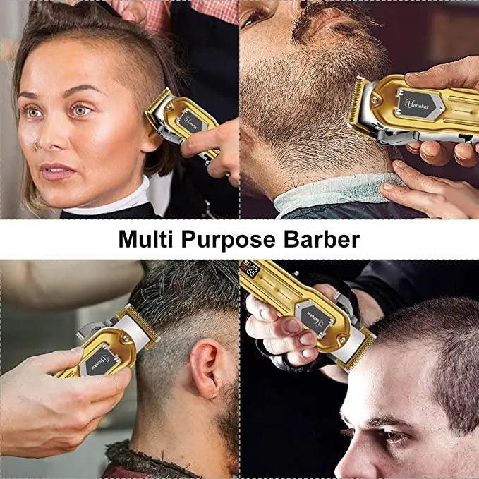 Hatteker Hair Clipper Trimmer for Men Cordless USB Rechargeable Gold - HATTEKER
