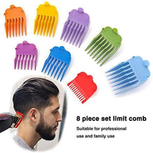 Load image into Gallery viewer, Professional Hair Clipper Guide Combs, Replacement Guards Set, 8 Length Attachment - HATTEKER
