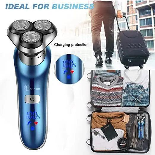Hatteker Electric Shaver Trimmer Cordless Beard Nose Hair Waterproof Wet Dry 4 in 1 - HATTEKER