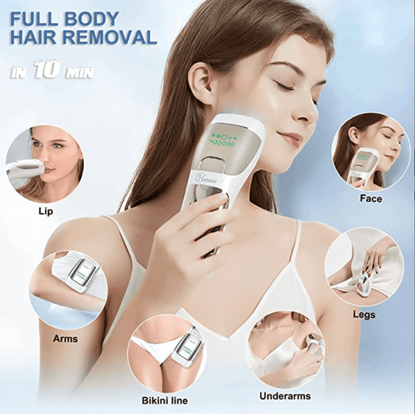 Hatteker Laser Permanent Painless for Facial Whole Body Hair Removal Device Sapphire Freezing Point - HATTEKER