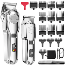 Load image into Gallery viewer, Hatteker Lot 2 Pcs Professional Hair clipper Metal Electric Trimmer 18 Pcs Set Hair Cutting - HATTEKER
