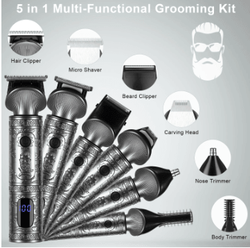 Hatteker 6 in 1 hair clipper sets hair trimmer hair cutting  USB charging electric shaver RFC-5618 - HATTEKER