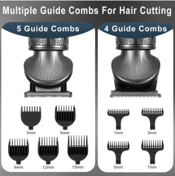Hatteker 6 in 1 hair clipper sets hair trimmer hair cutting  USB charging electric shaver RFC-5618 - HATTEKER