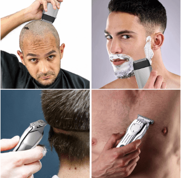 HATTEKER pro clipper 2 pieces set USB rechargeable electric hair cutting for men machine shaver set 0mm razor - HATTEKER